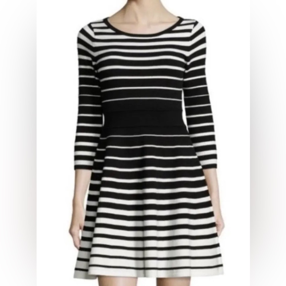 Eliza J striped sweater dress sz L